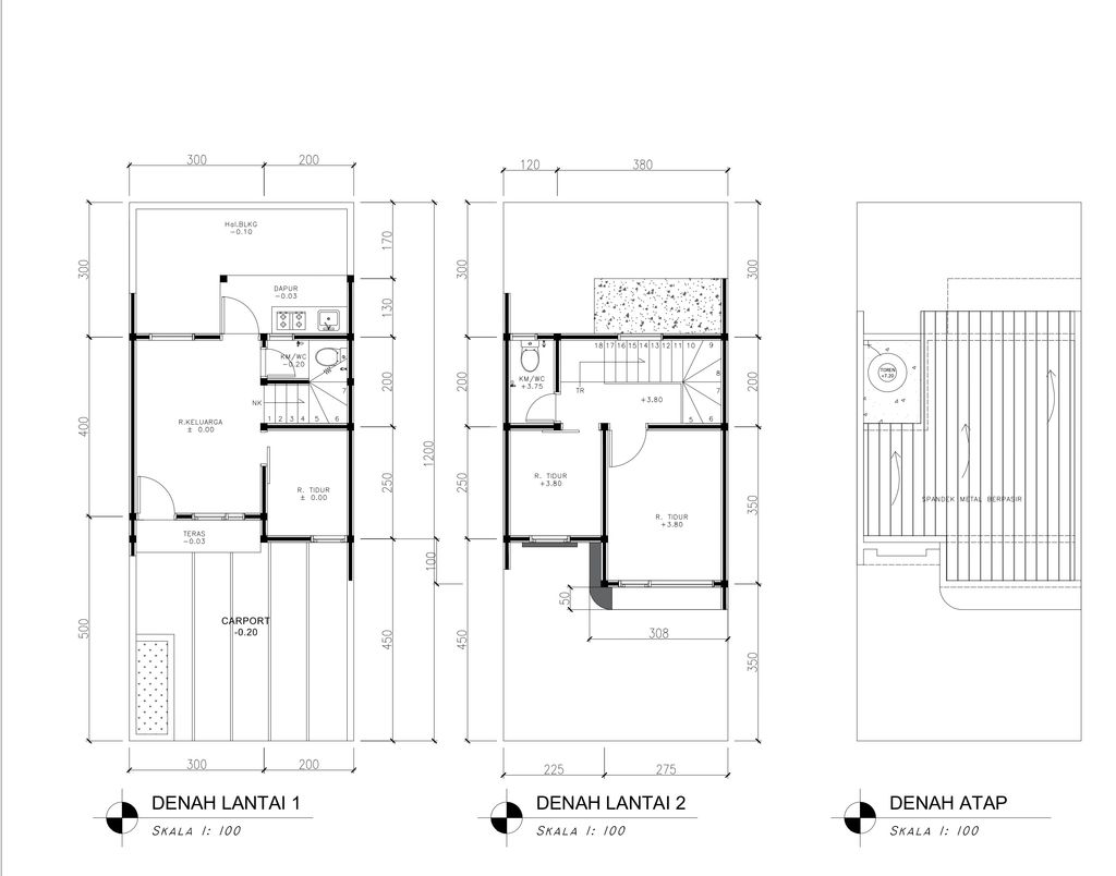 foto denah rumah tipe 47 Compact High Ceiling (3KT) (374) perumahan Griya Pataruman Asri 3