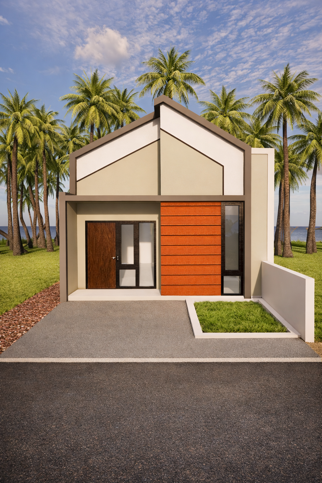 foto tampak rumah tipe 36/98 perumahan Bella Residence