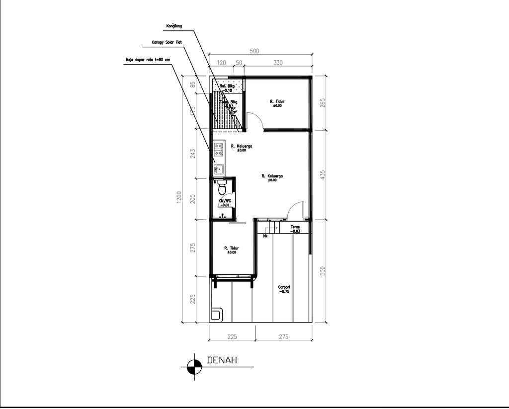 foto denah rumah tipe 38 1 lantai (428) perumahan G-Land Ciwastra Park 2