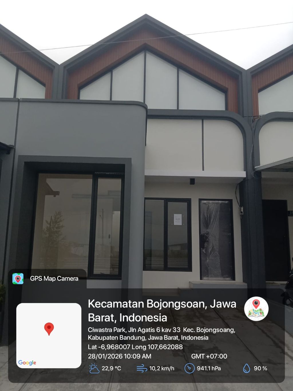 foto tampak rumah tipe 38 1 lantai (378) perumahan G-Land Ciwastra Park 2