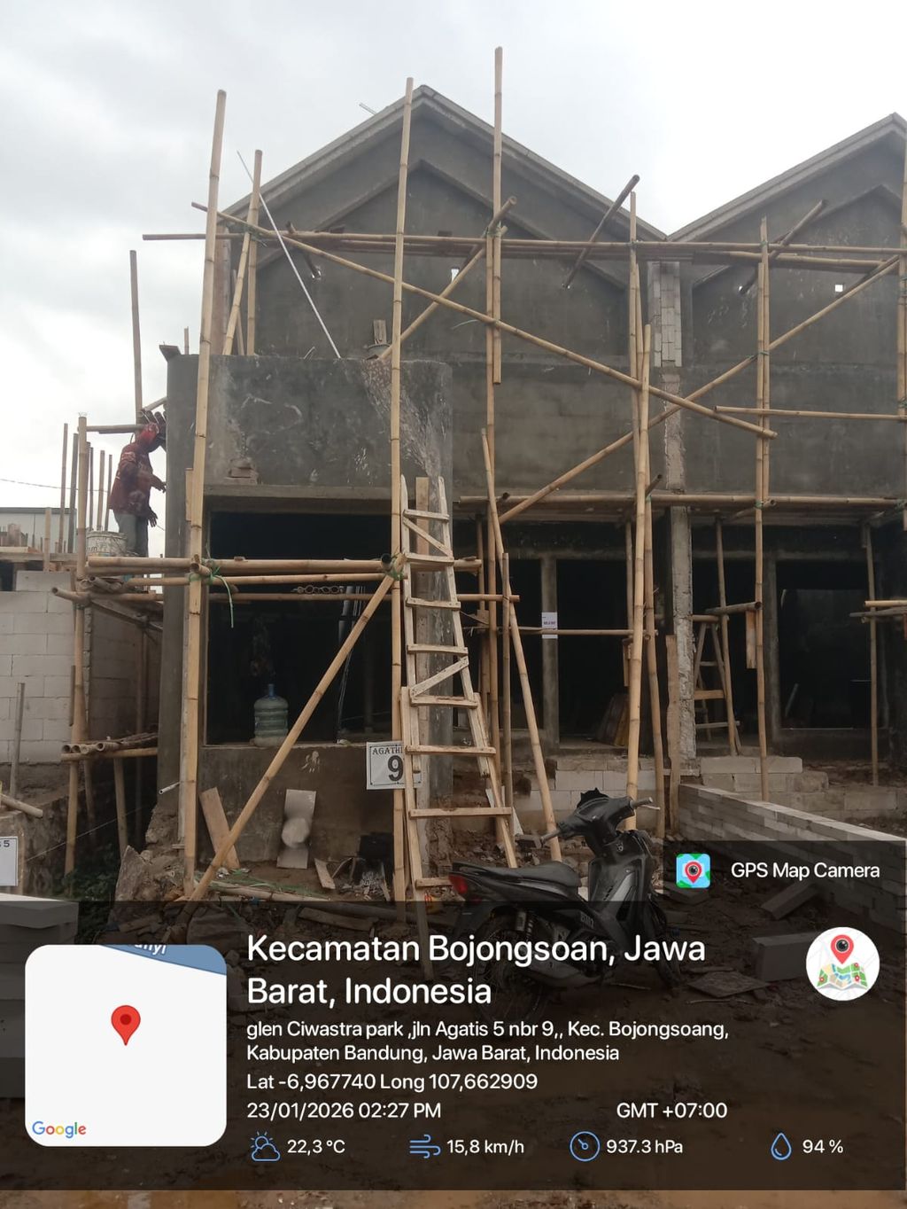 foto tampak rumah tipe 38 1 lantai (428) perumahan G-Land Ciwastra Park 2