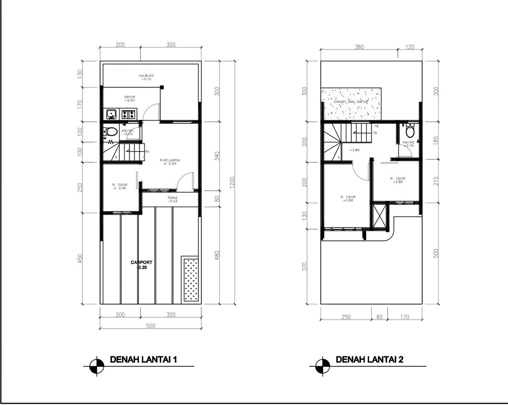 foto denah rumah tipe 43 Compact 3 Kamar HC (496) perumahan G-Land Ciwastra Park 2