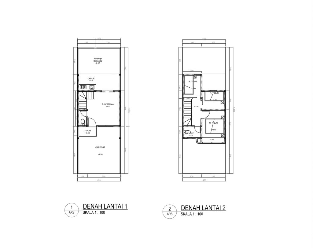 foto denah rumah tipe 45 Compact Minimalis HC (600) perumahan Cluster Everton