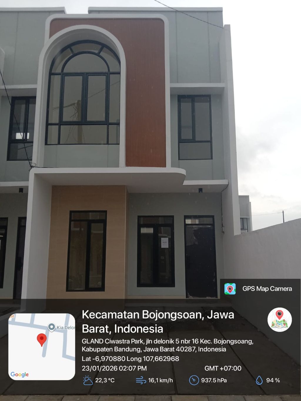 foto tampak rumah tipe 43 Compact 3 Kamar HC (496) perumahan G-Land Ciwastra Park 2