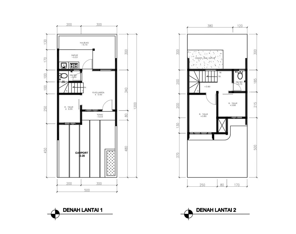 foto denah rumah tipe 43 Compact 3 Kamar HC (496) perumahan G-Land Ciwastra Park 2