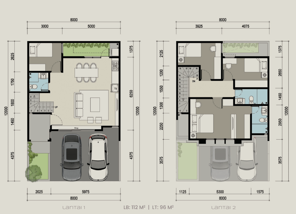 foto denah rumah tipe Hortis 8 perumahan CITRAGARDEN SERPONG CLUSTER HORTIS