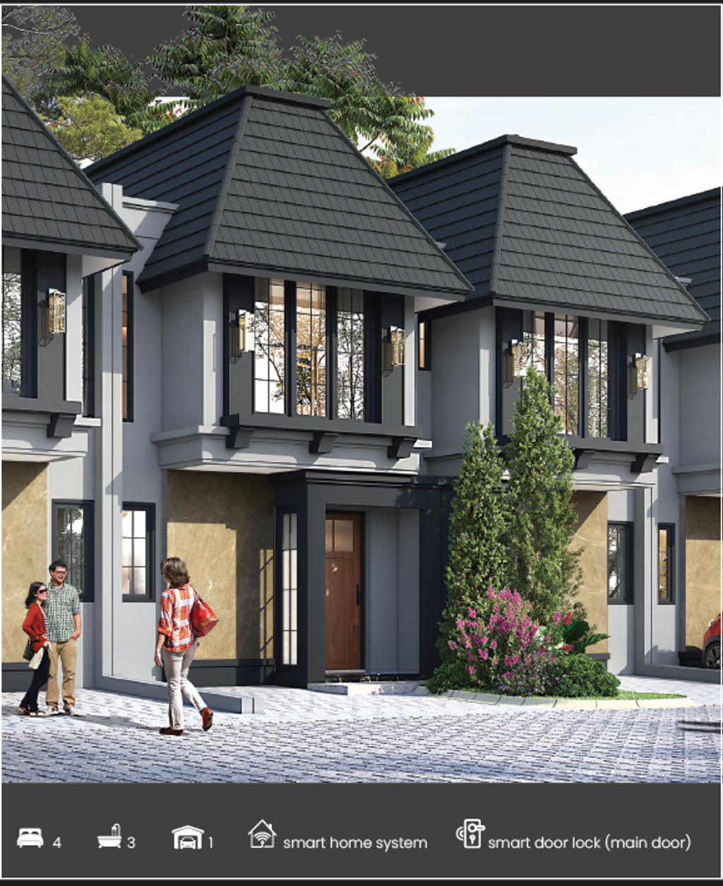 foto tampak rumah tipe Hortis 5A perumahan CITRAGARDEN SERPONG CLUSTER HORTIS