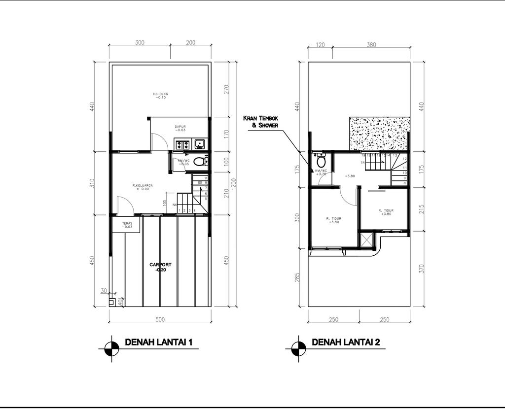 foto denah rumah tipe 38 Compact 2 Kamar HC (437) perumahan G-Land Ciwastra Park 2