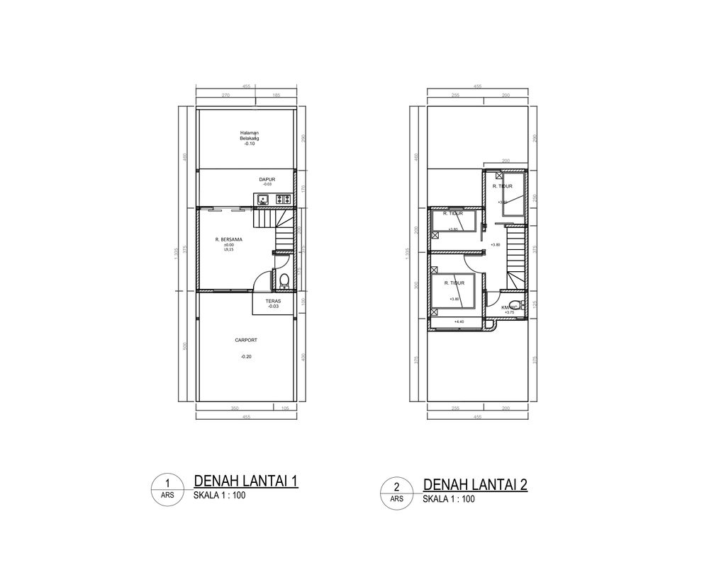 foto denah rumah tipe 45 Compact Minimalis HC (570) perumahan Cluster Everton