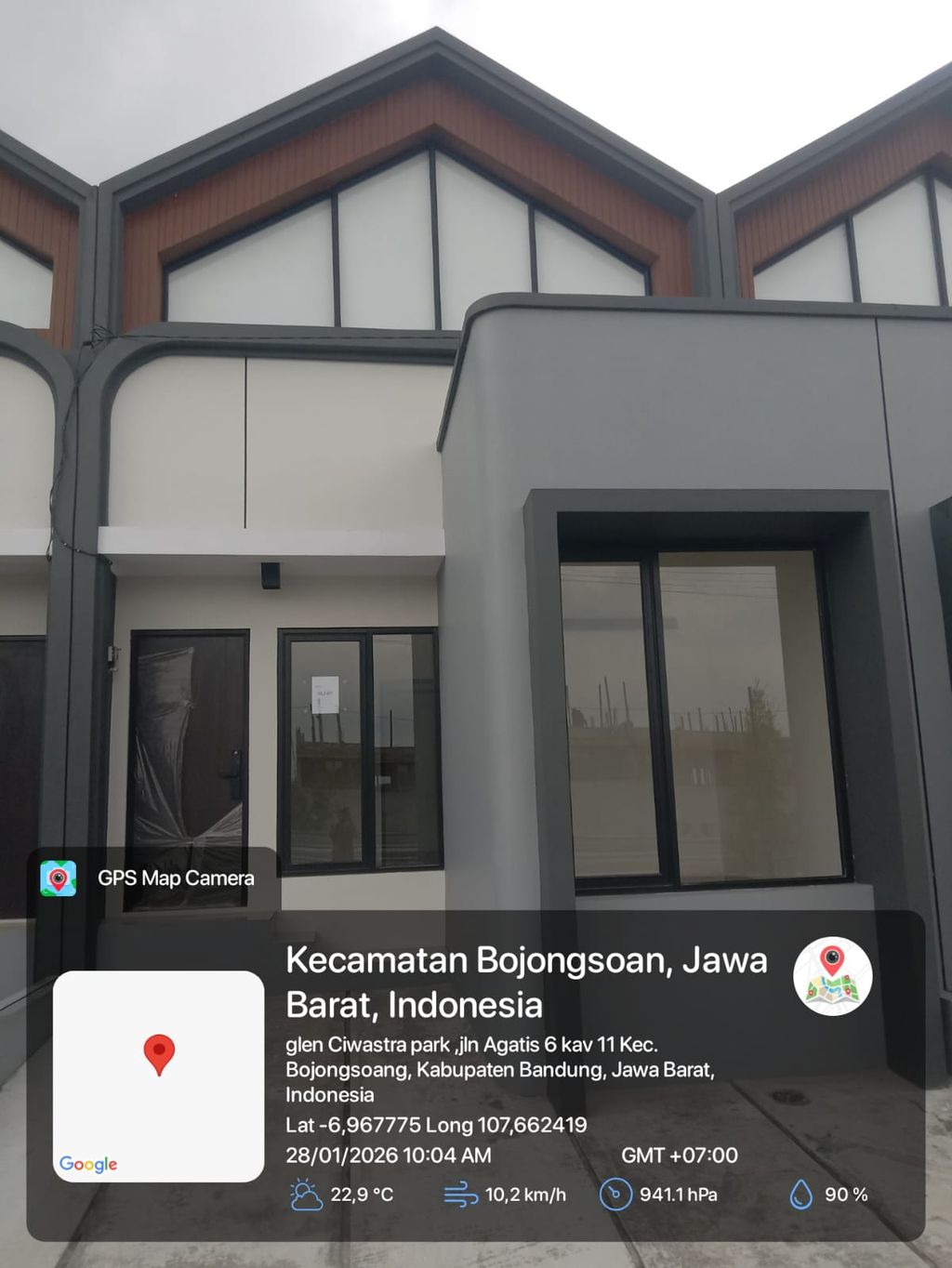 foto tampak rumah tipe 38 1 lantai (408) perumahan G-Land Ciwastra Park 2