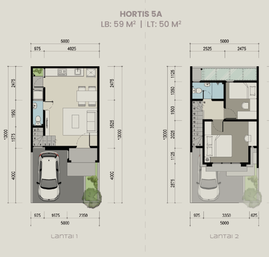 foto denah rumah tipe Hortis 5A perumahan CITRAGARDEN SERPONG CLUSTER HORTIS
