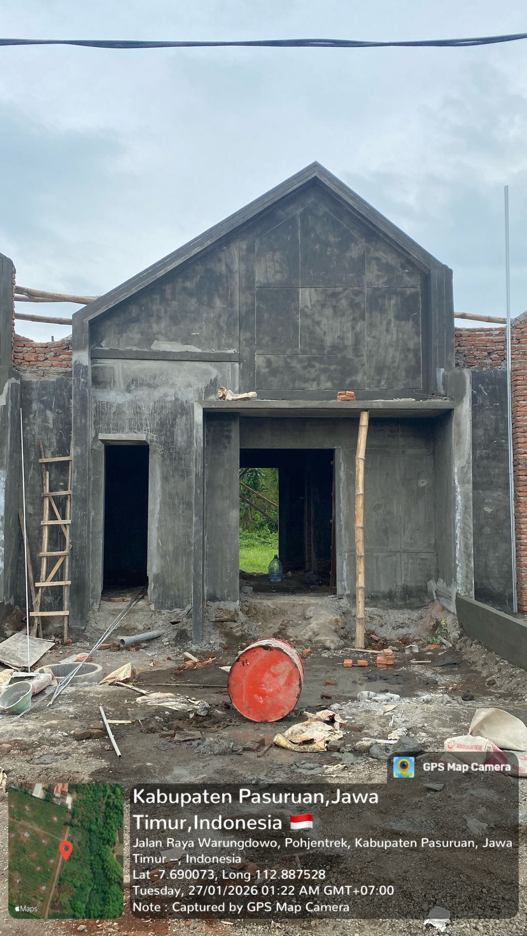 foto tampak rumah tipe 30/66 perumahan GAMA RESIDENCE WARUNGDOWO