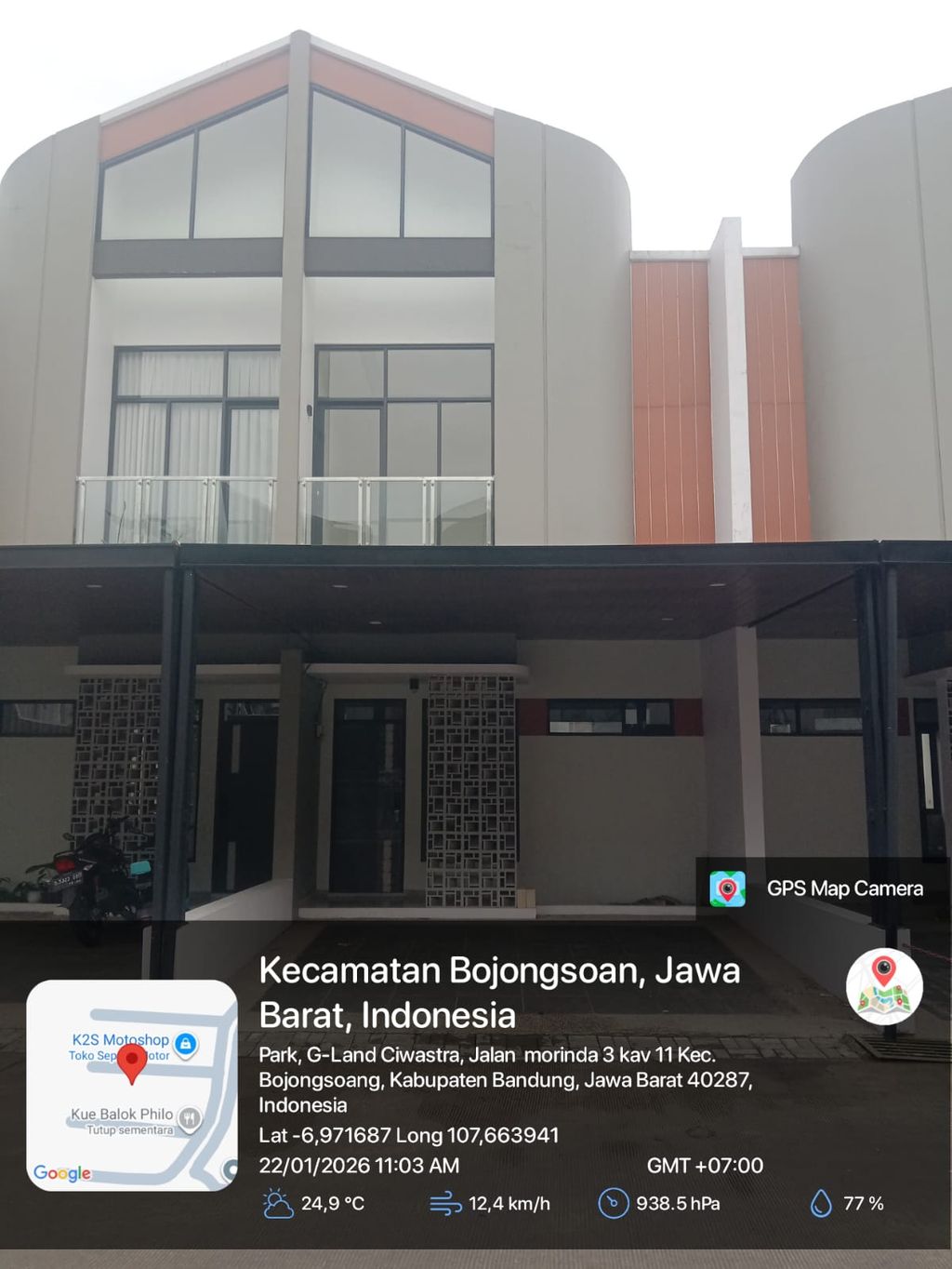 foto tampak rumah tipe 60 Compact 3 Kamar HC (711) perumahan G-Land Ciwastra Park 2