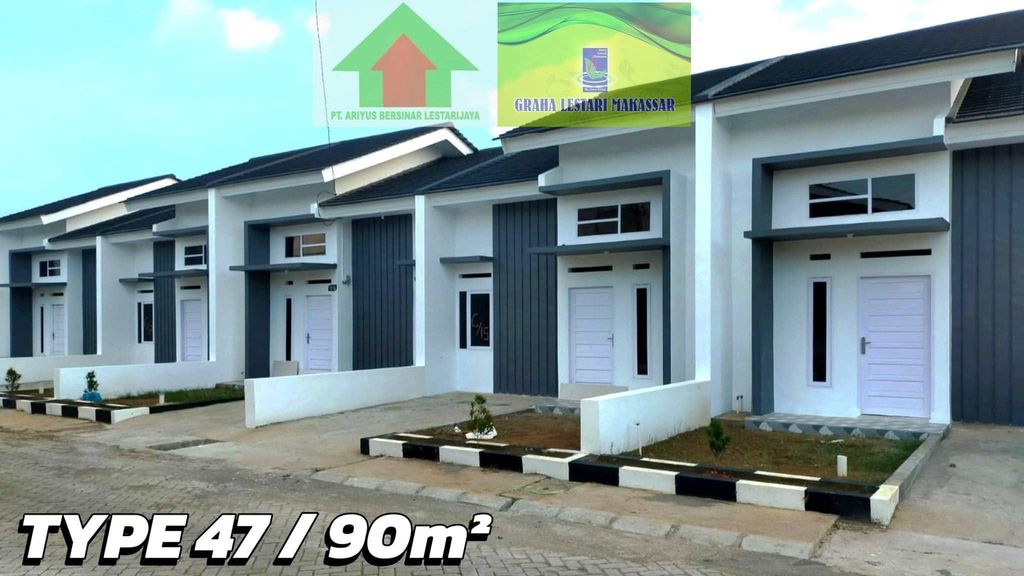 foto tampak rumah tipe GRAHA 47 perumahan GRAHA LESTARI MAKASSAR
