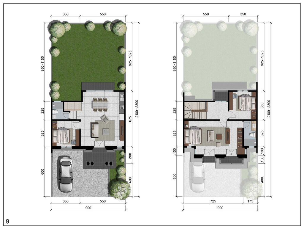 foto denah rumah tipe Louise perumahan Citraland City Sampali.