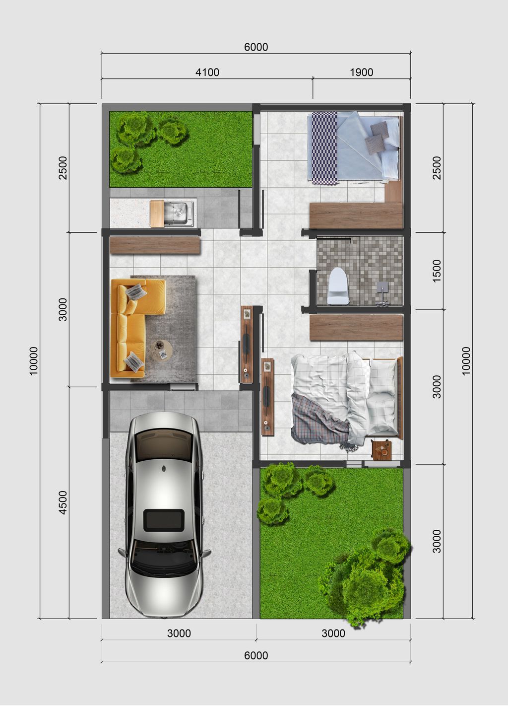 foto denah rumah tipe Ayuprana I perumahan Green Vasanta