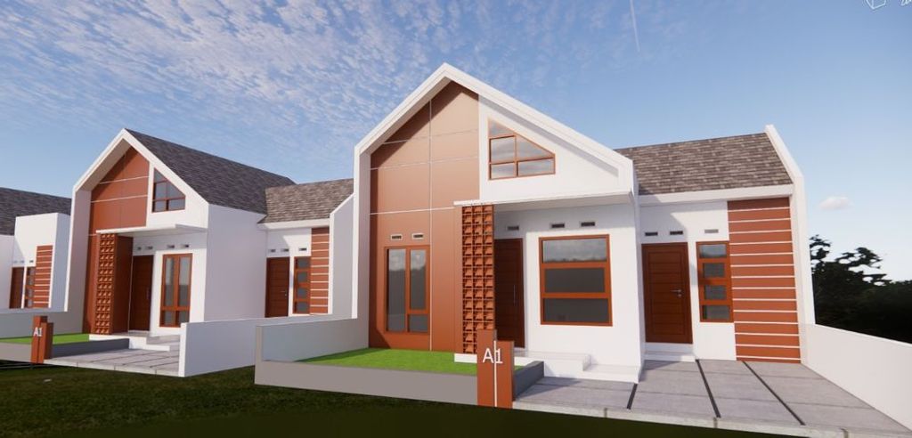 foto tampak rumah tipe 36/100 perumahan ADHYAKSA RESIDENCE