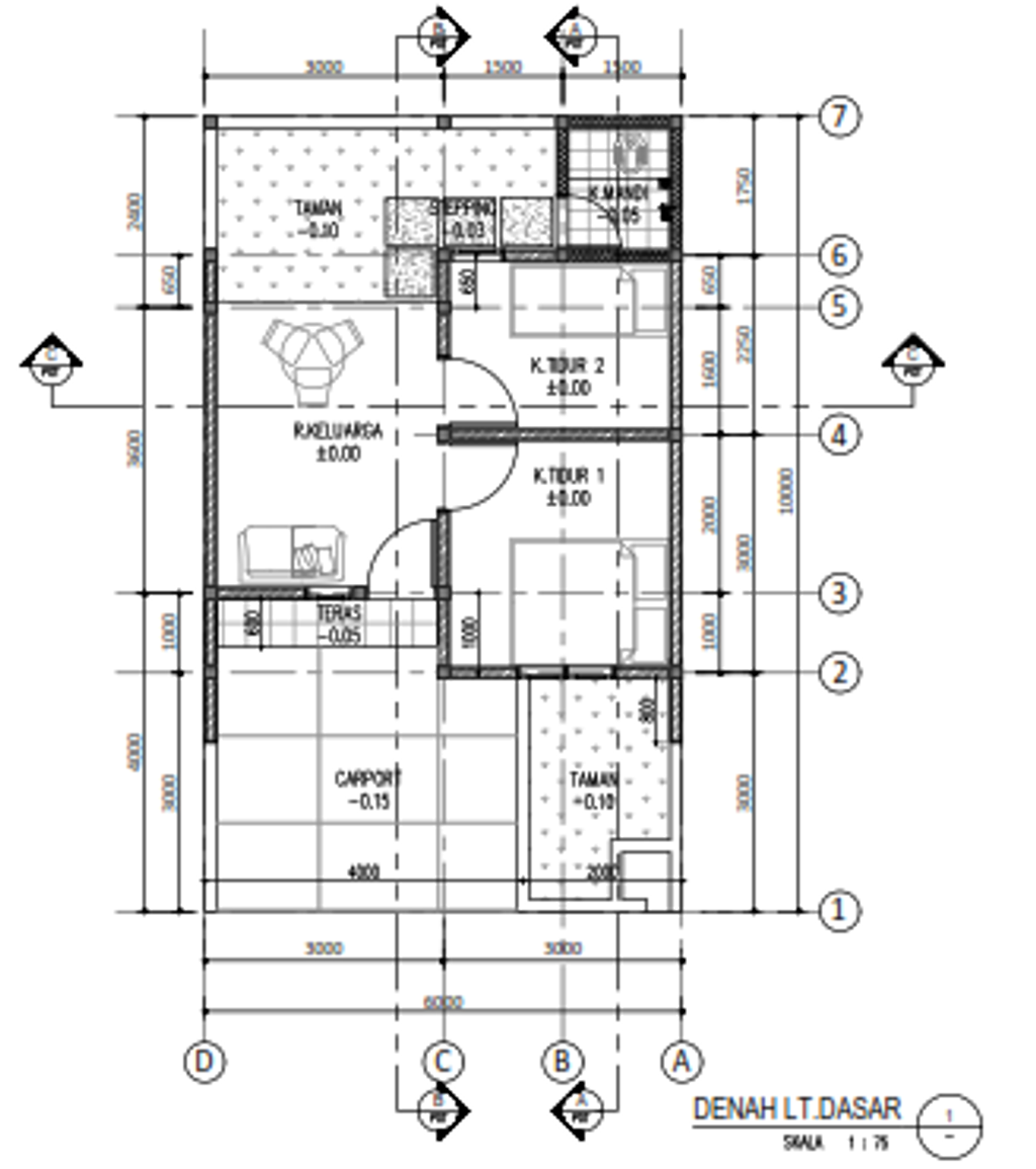 foto denah rumah tipe FLPP 30/60 (185.000.000) perumahan PERMATA PURI HARMONI