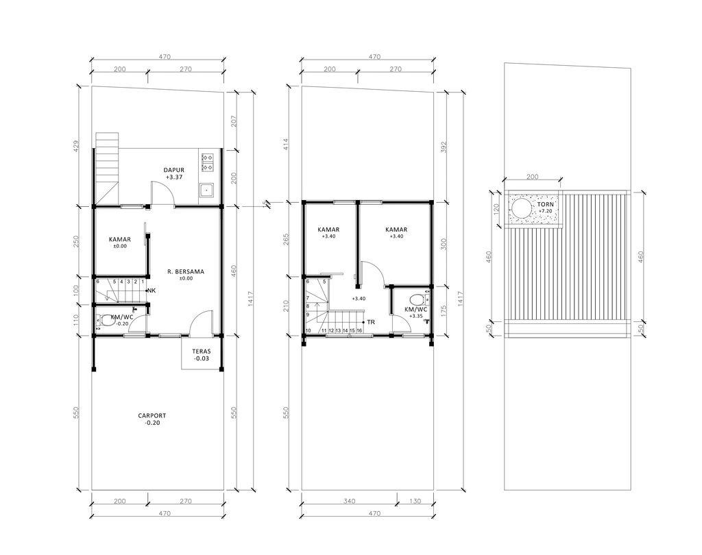 foto denah rumah tipe 45 Compact Platinum Cozy Level (3 KT) (504) perumahan G-Land Padalarang Residence 2 Tahap 2