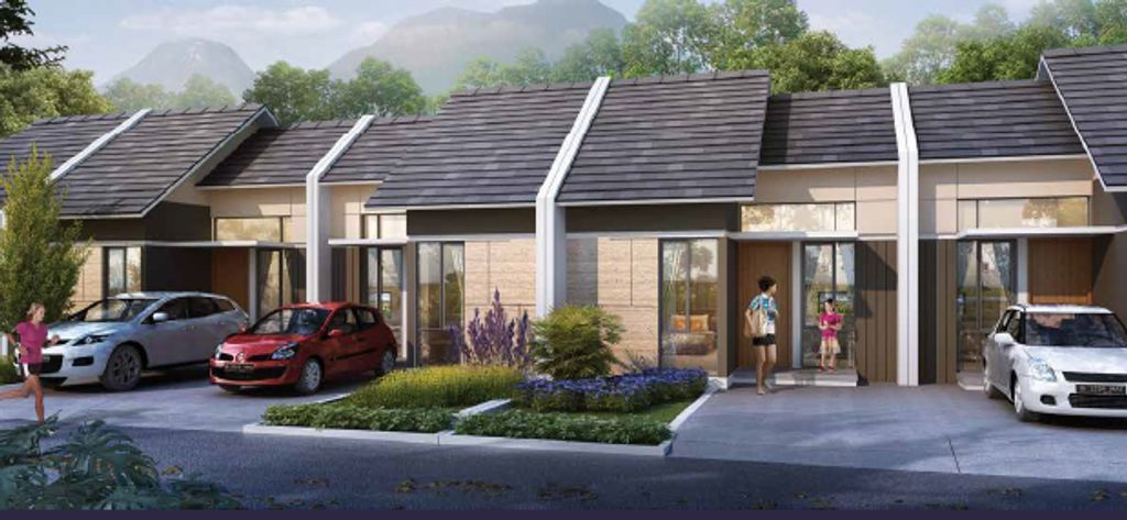 foto tampak rumah tipe 153/36 631.000.000 maple standard perumahan HARMONI PARK RESIDENCE