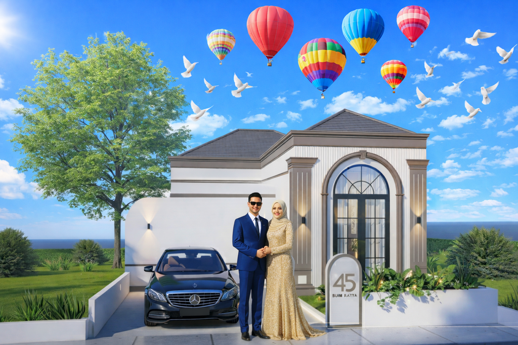 foto tampak rumah tipe 45 perumahan BUMI RAYYA