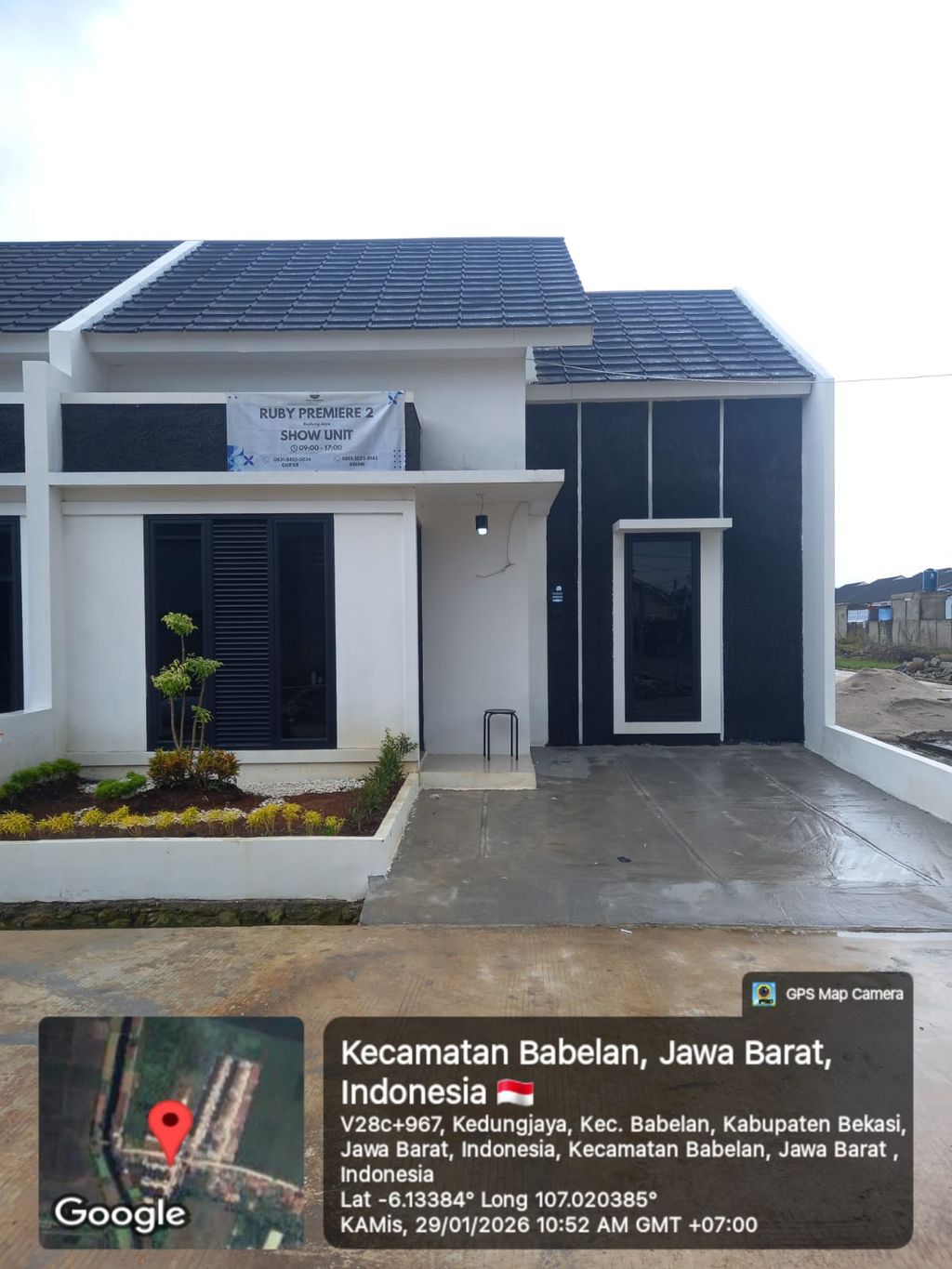foto tampak rumah tipe 40/71 perumahan RUBY PREMIERE 2