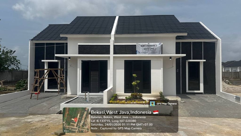 foto tampak rumah tipe 40/121 perumahan RUBY PREMIERE 2