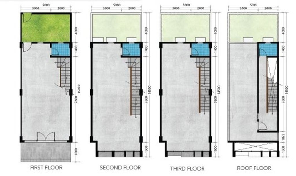 foto denah rumah tipe Ruko R03 perumahan Citraland City Sampali.