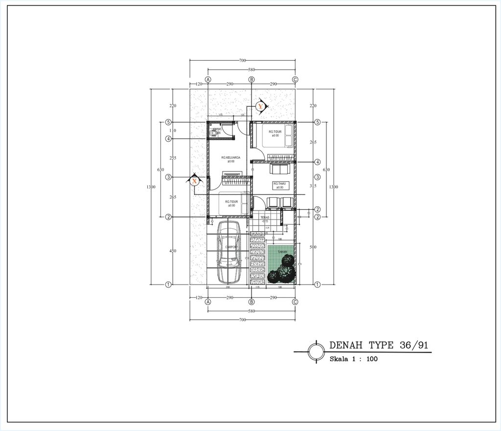 foto denah rumah tipe 36 M2 perumahan RAZKA TOWN HOUSE