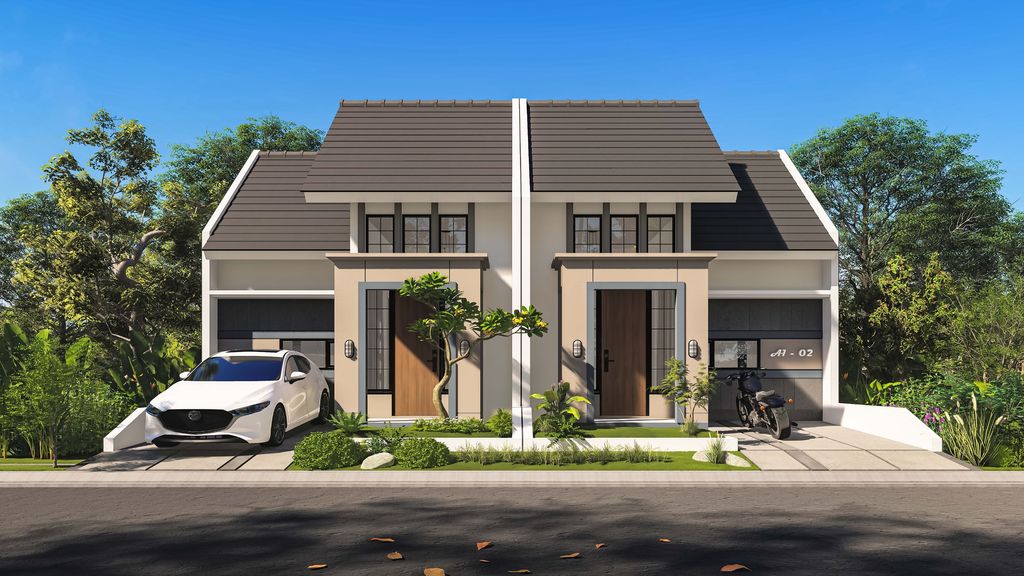 foto tampak rumah tipe 42 perumahan PESONA KAHURIPAN 8 TAHAP 2
