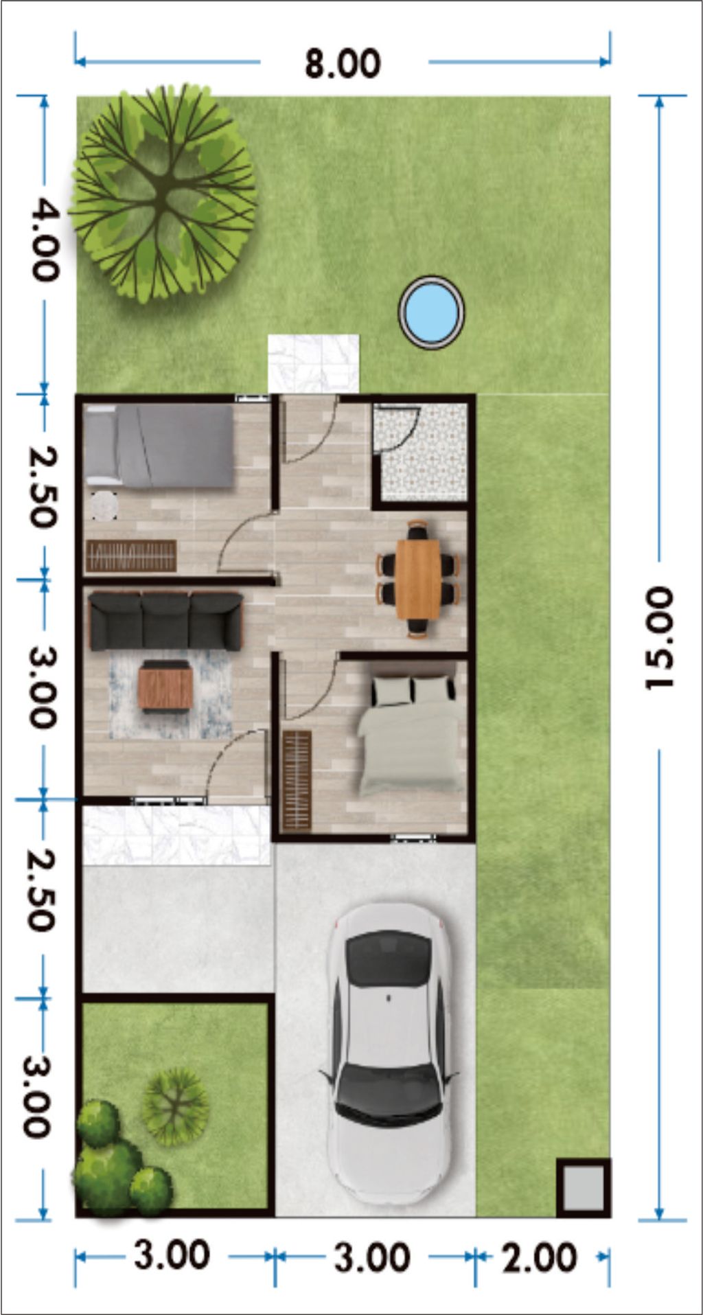 foto denah rumah tipe 36 perumahan PERUMAHAN GRAND KENCANA