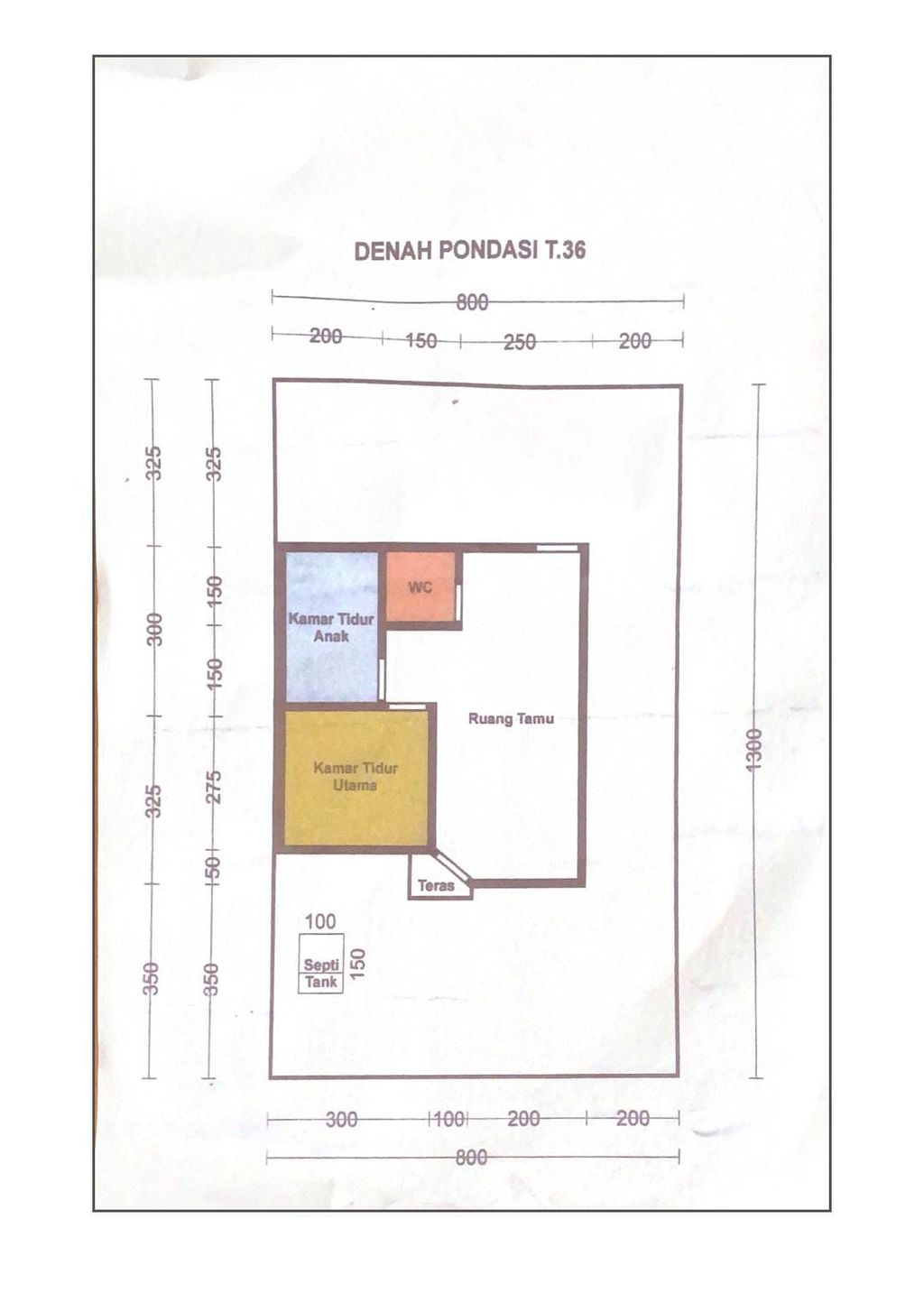 foto denah rumah tipe FLPP GSA perumahan GRAHA SENDAWAR ASRI