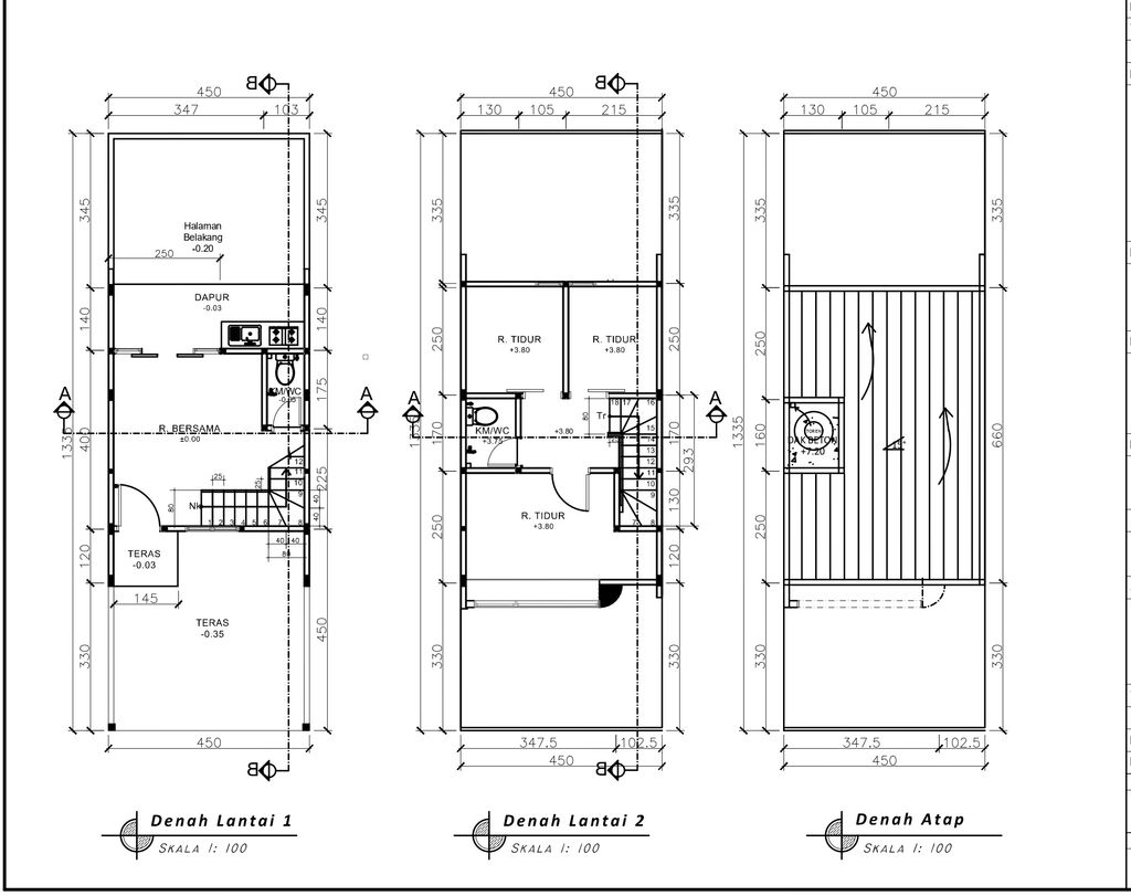foto denah rumah tipe 50 Compact Minimalis HC (564) perumahan Cluster Everton
