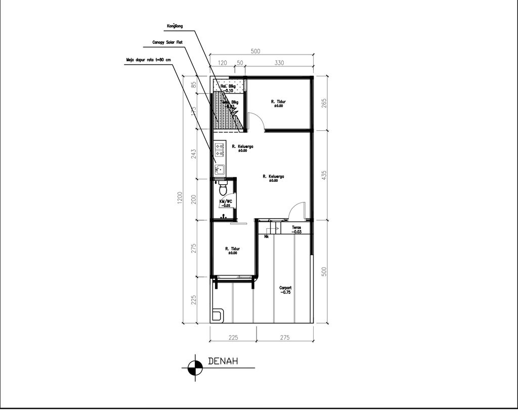 foto denah rumah tipe 38 1 lantai (408) perumahan G-Land Ciwastra Park 2