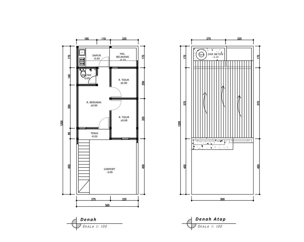 foto denah rumah tipe 30 1 Lantai Kontur 3m (335) perumahan G-Land Padalarang Valley