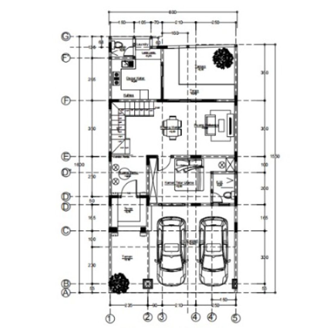 foto denah rumah tipe 124/120 perumahan CLUSTER VILLAGIO