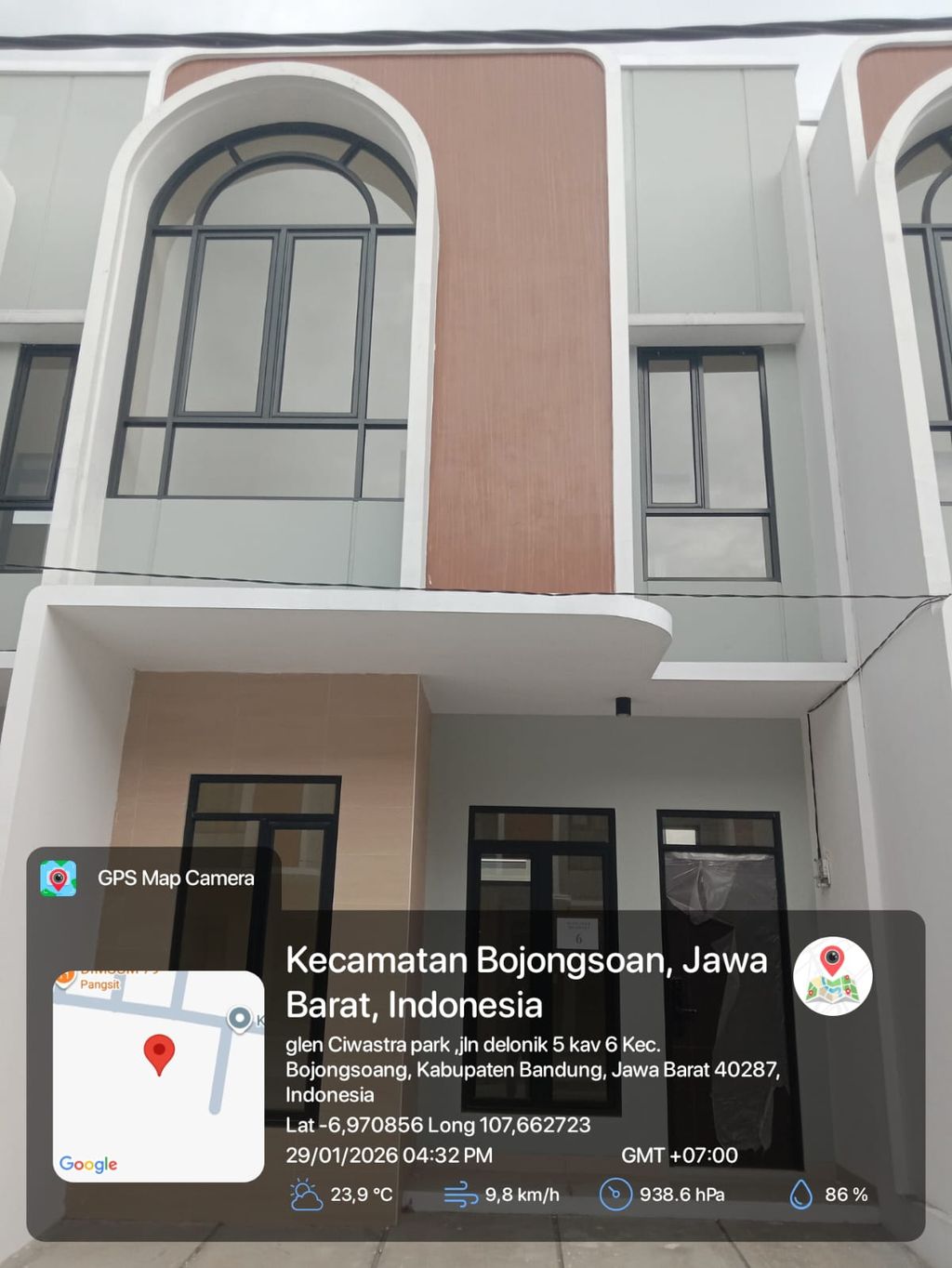 foto tampak rumah tipe 43 Compact 2 Kamar HC (519) perumahan G-Land Ciwastra Park 2