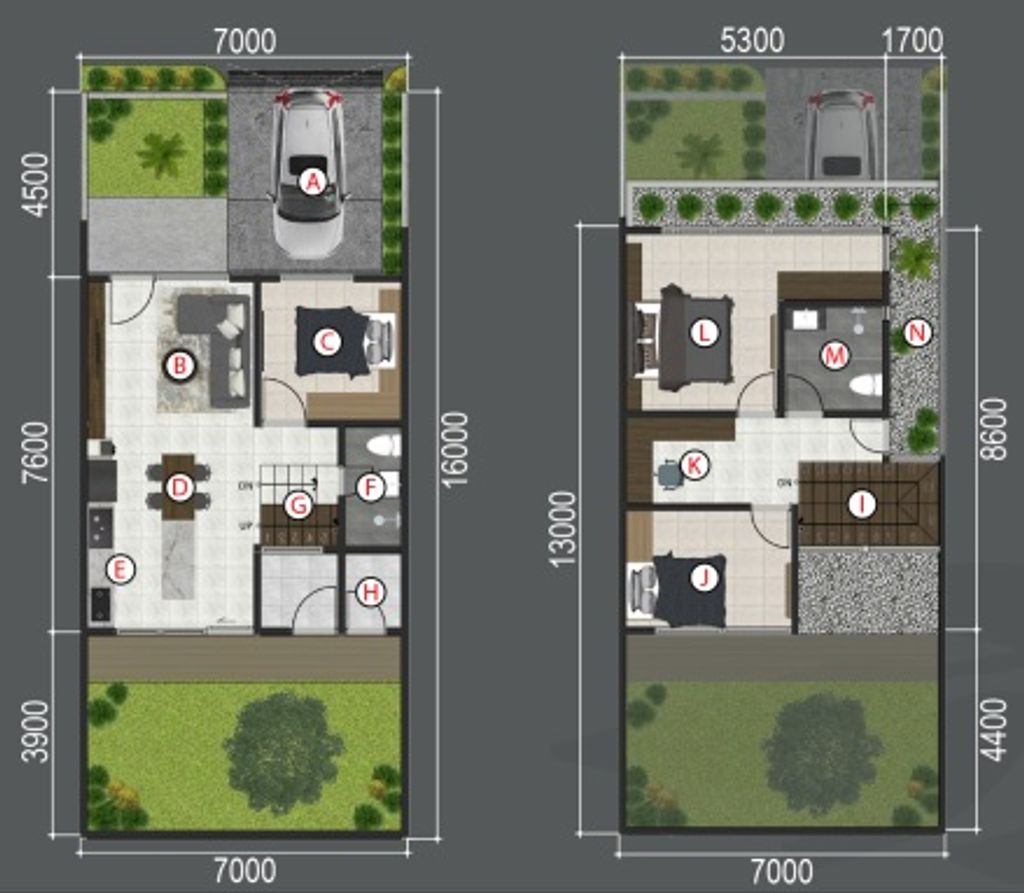 foto denah rumah tipe E/RAFFLES perumahan Smart Valley Modern Residence