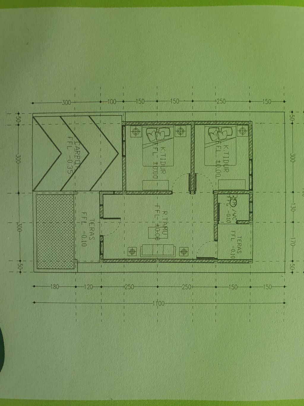 foto denah rumah tipe Blok A perumahan PERUMAHAN MIKAIL ANNAZLI ARRAYAN 2