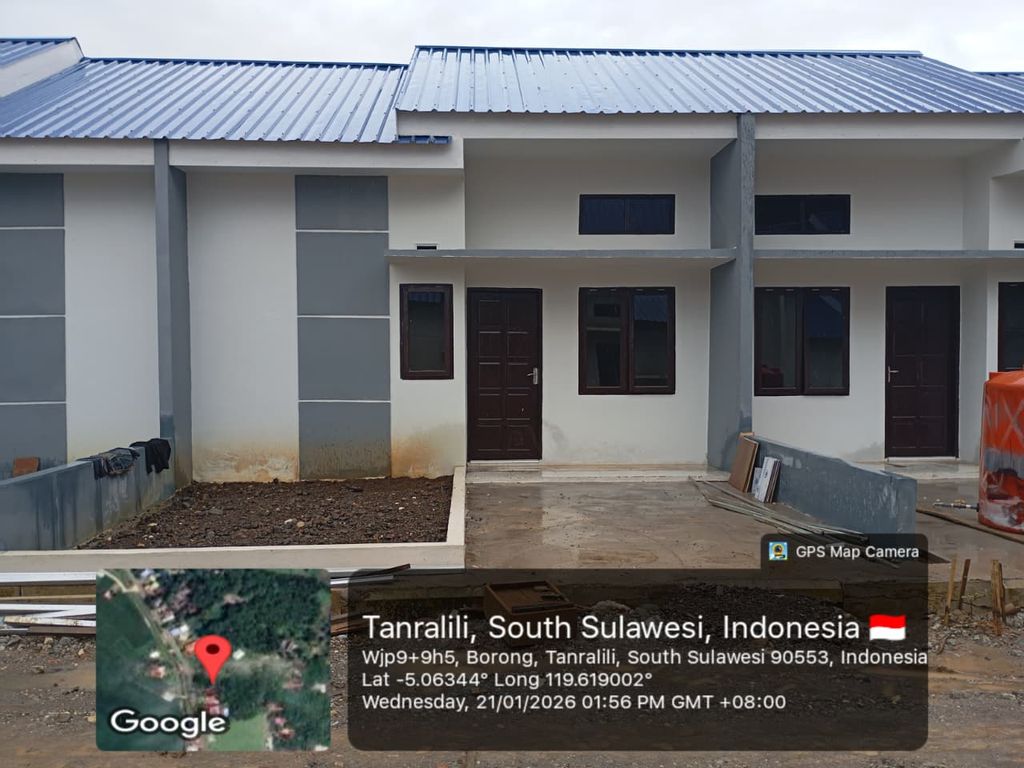 foto tampak rumah tipe 36 perumahan Grand Tanralili Residence