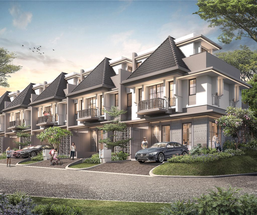 foto tampak rumah tipe D PREMIUM ATTIC HOEK perumahan The Alderwood Residence