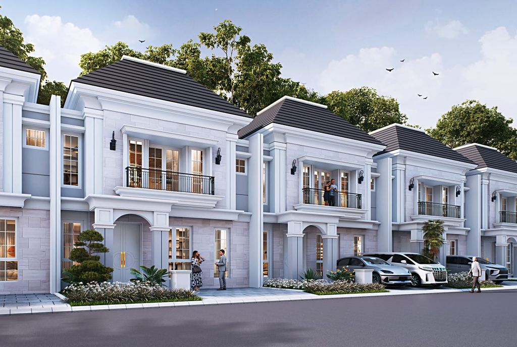 foto tampak rumah tipe 8 perumahan SOLO URBANA CITY CLUSTER MISSISSIPPI BARAT