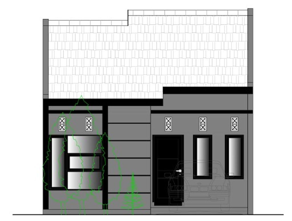 foto tampak rumah tipe Anggrek 36 perumahan KHARISMA REGENCY 2