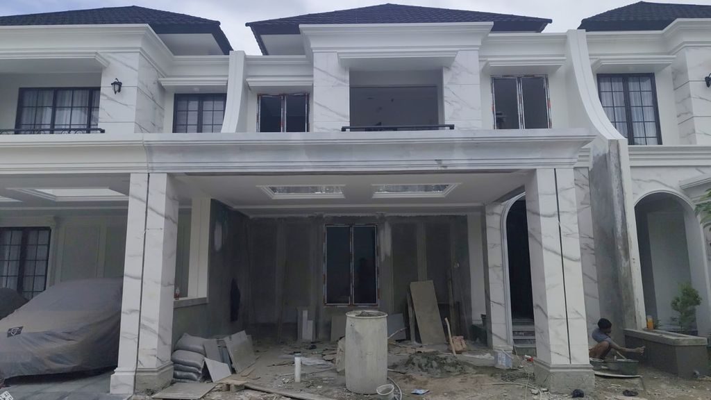 foto tampak rumah tipe 120/120 perumahan CLUSTER VILLAGIO