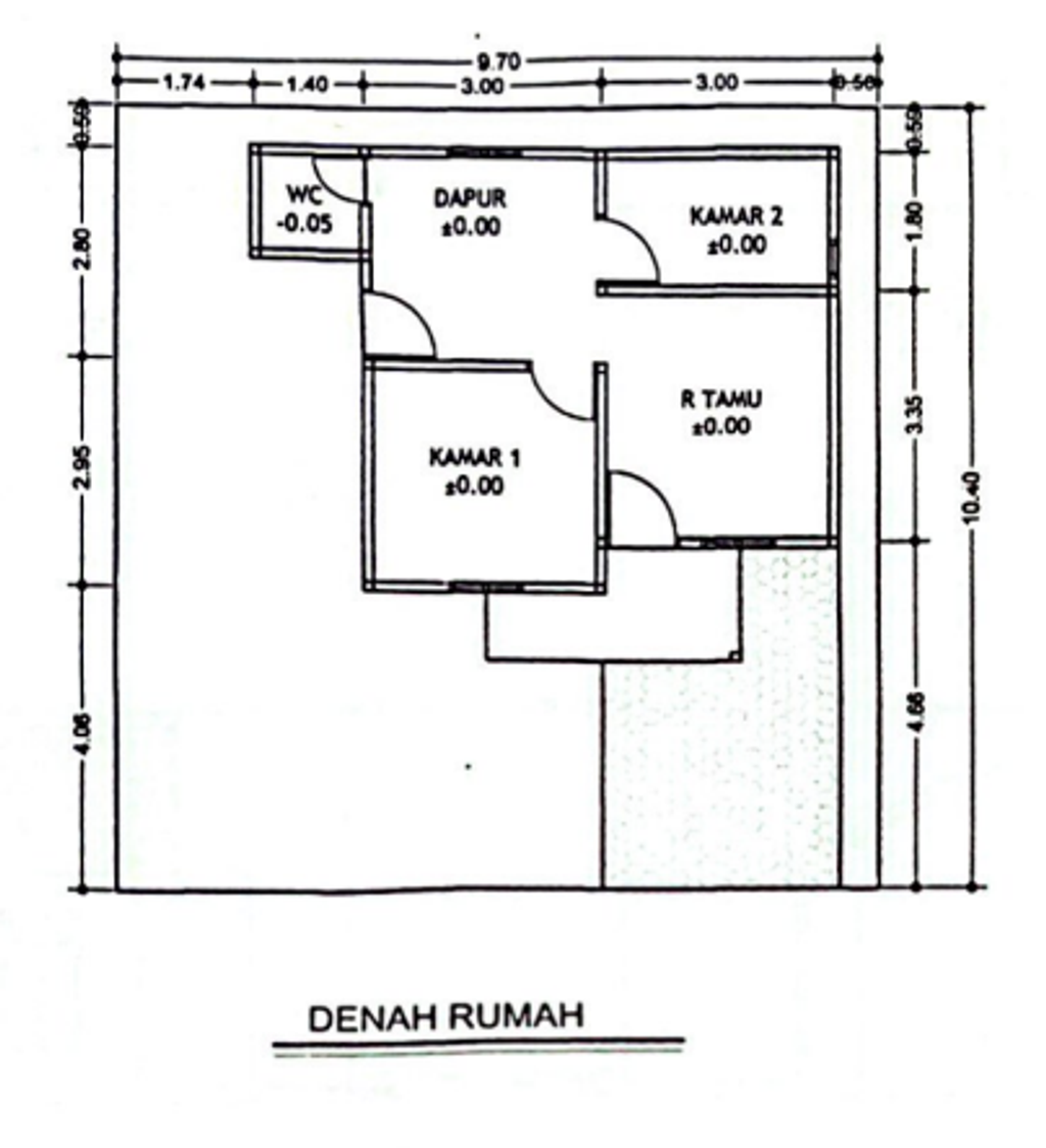 foto denah rumah tipe 36/100 perumahan ANGKASA RESIDENCE