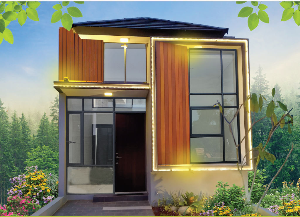 foto tampak rumah tipe VERONA LITE perumahan GOLDEN HILLS