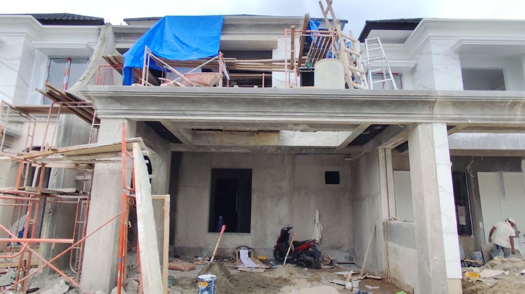 foto tampak rumah tipe 124/120 perumahan CLUSTER VILLAGIO