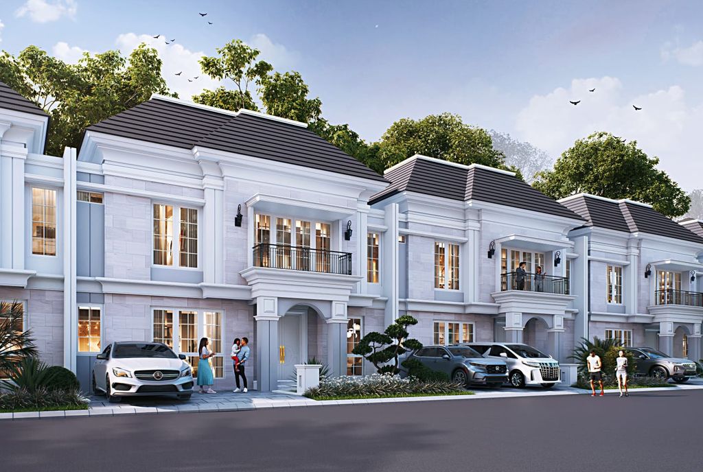 foto tampak rumah tipe 7 perumahan SOLO URBANA CITY CLUSTER MISSISSIPPI BARAT