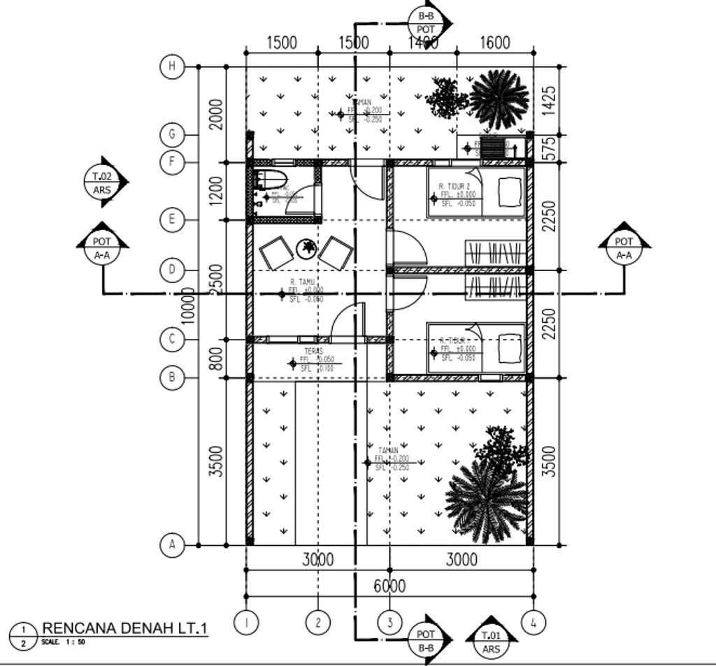 foto denah rumah tipe RUMAH SUBSIDI perumahan PLANTARAN RESIDENCE