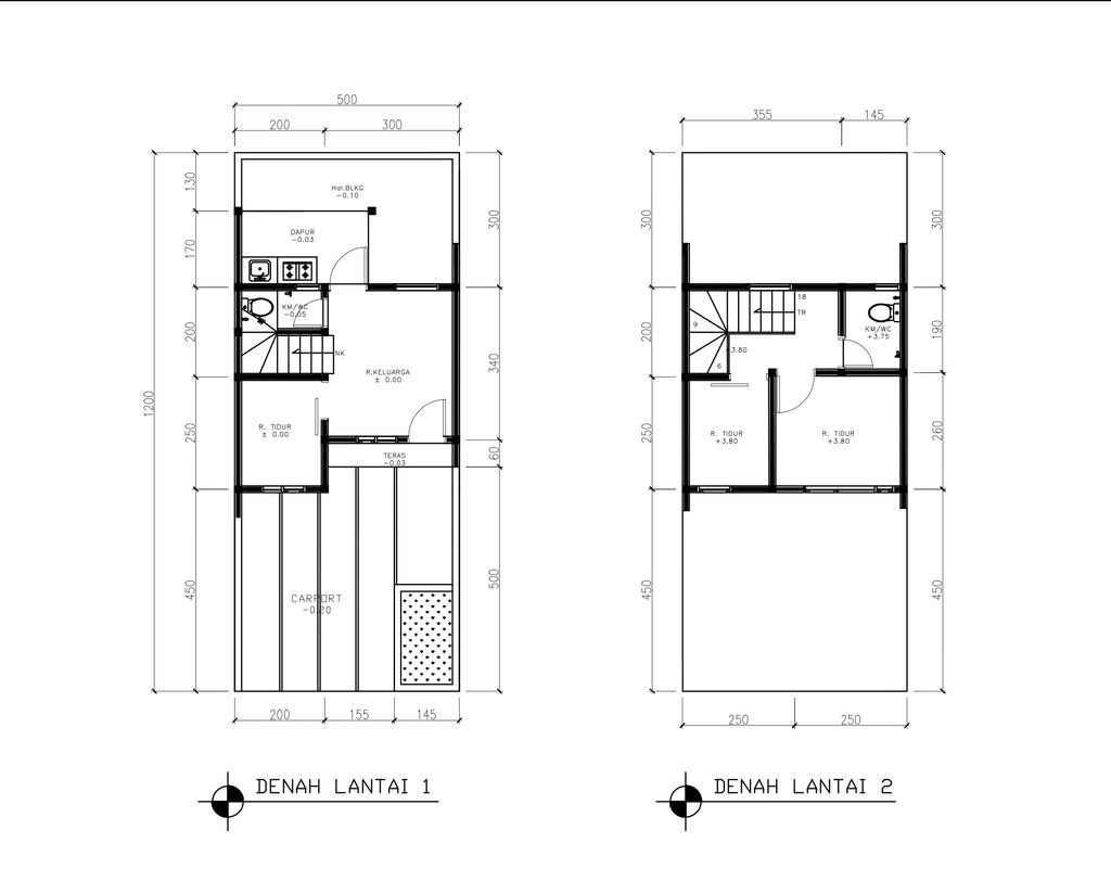 foto denah rumah tipe 43 Compact (3 kamar) (454) perumahan G-Land Canola Residence